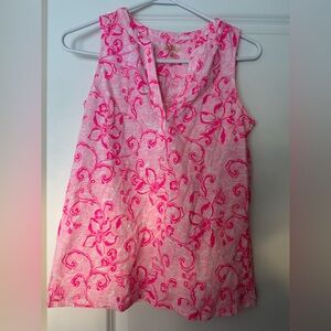 Lilly Pulitzer Pink Floral Tank Top